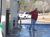 Pressure washing Morrow gas stations