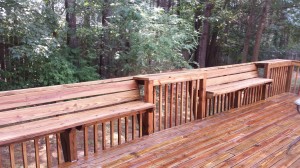 wood deck AFTER pressure washing